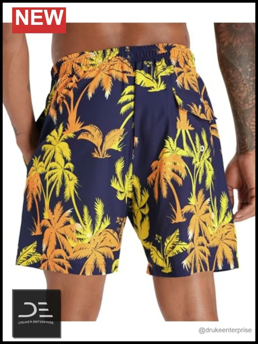 Men's Swim Trunks with Compression Liner 5 Inch Quick Dry UPF 50+
